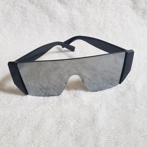 Flat Top Square Silver Mirror Sunglasses